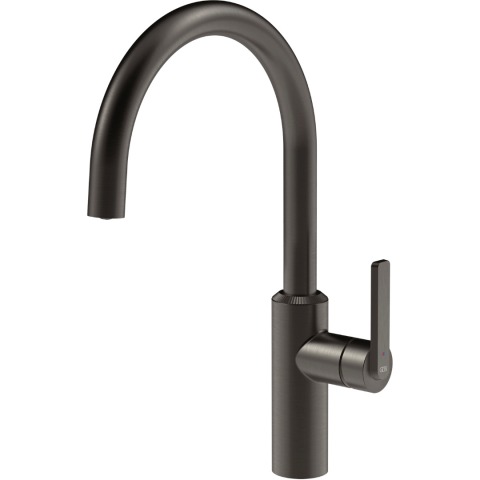 Змішувач кухонний Gessi Segni чорний метал браширований PVD (60940#707)