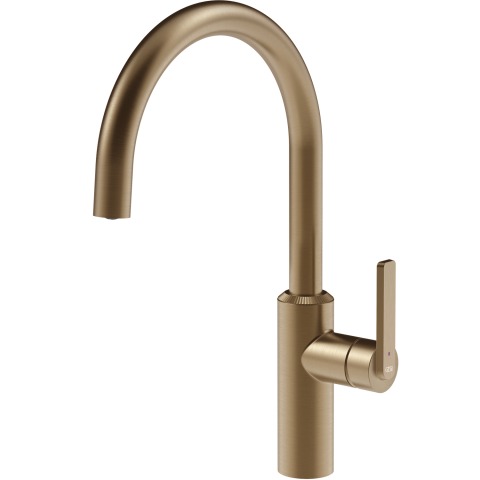 Змішувач кухонний Gessi Segni бронза браширована PVD (60940#726)
