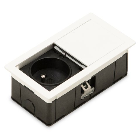 Розеточный блок ASA VersaHit Mono 1x220 IP54 теплый белый RAL 9010 (060.25F.00006)