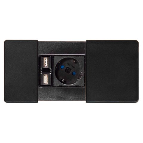 Встраиваемый модуль ASA VersaPad 1x220 2xUSB черный (060.08F.00002)