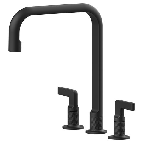 Змішувач кухонний на три отвори Gessi Inciso матовий чорний (58701#299)