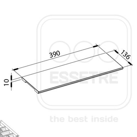 Вставка дошка для лотків Essetre Whitty-Line ACWC50W00