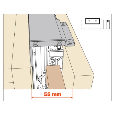 Кріплення бічної панелі Salice Bortoluzzi Exedra (VE55KIT0002)