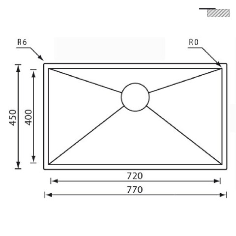 Кухонна мийка CM Filoquadra 77Х45 11906
