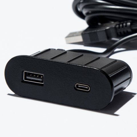 Меблева USB розетка ASA VersaPick type A+C матовий чорний (060.29Z.00061)