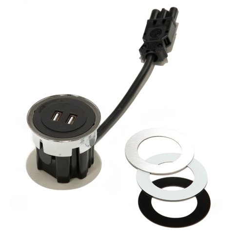 Врізний модуль ASA VersaDot USB білий, чорний, нержавіюча сталь  (060.30Y.00008)