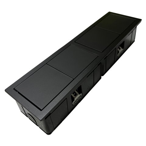 Розетковий блок ASA VERSAHIT Combi 2x220 IP54 чорний матовий (060.25F.00028)