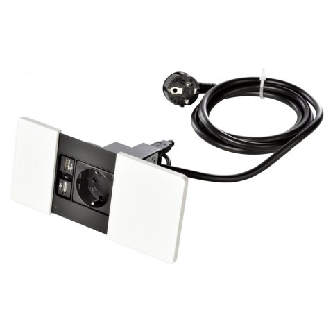 Врізний модуль ASA VersaPad 1x220 2xUSB білий (060.08F.00063)