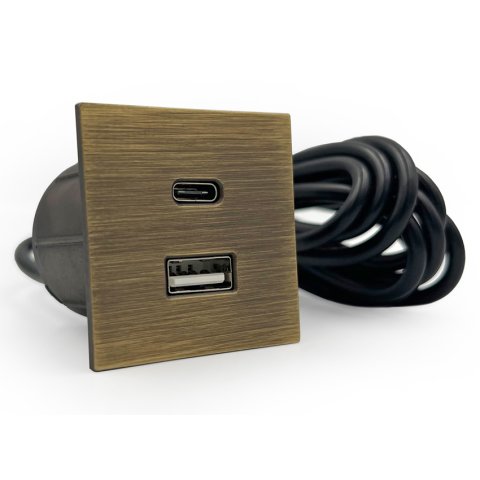 Меблева USB розетка ASA VersaPick type A+C зістарена бронза (060.29Z.00047)