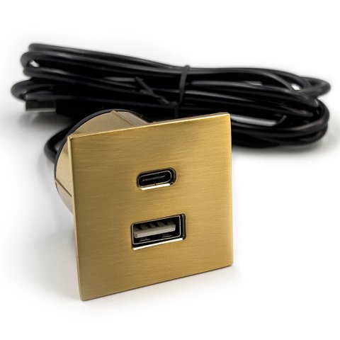 Меблева USB розетка ASA VersaPick type A+C золото (060.29Z.00048)