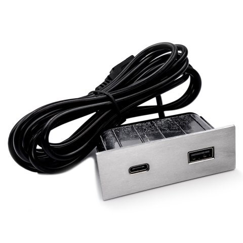 Меблева USB розетка ASA VersaPick type A+C нержавіюча сталь (060.29Z.00049)