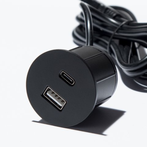 Меблева USB розетка ASA VersaPick type A+C матовий чорний (060.29Z.00037)