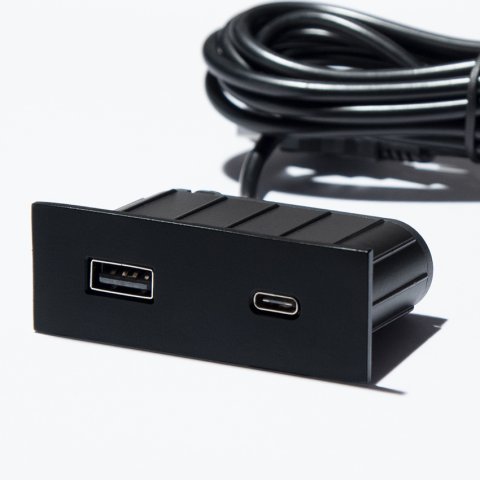 Меблева USB розетка ASA VersaPick type A+C матовий чорний (060.29Z.00053)