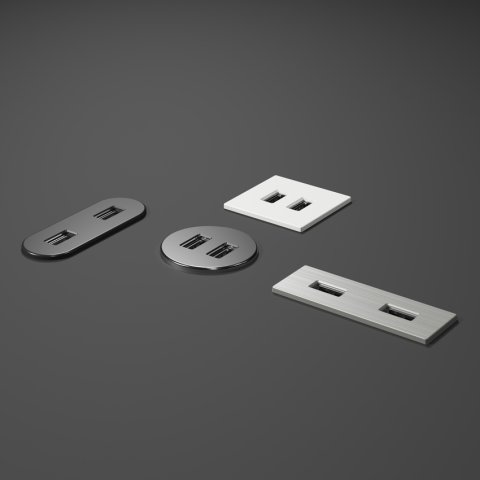 Меблева USB розетка ASA VersaPick type A+C матовий чорний (060.29Z.00053)