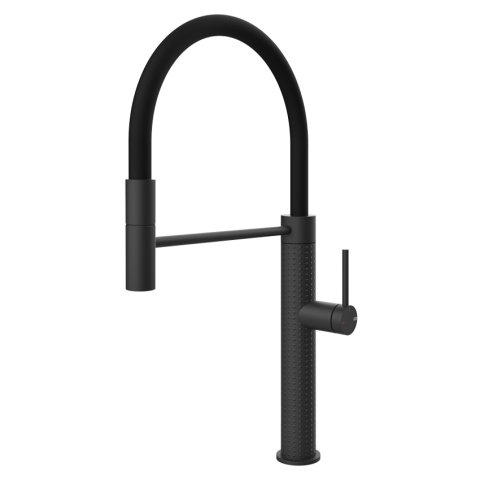 Змішувач кухонний з гнучким виливом Gessi 316 Kitchen Cesello матовий чорний (60014#299)