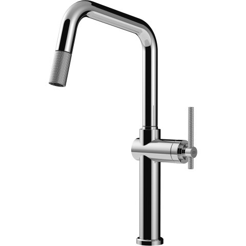 Змішувач кухонний з висувним виливом Gessi Habito хром (60652#031)