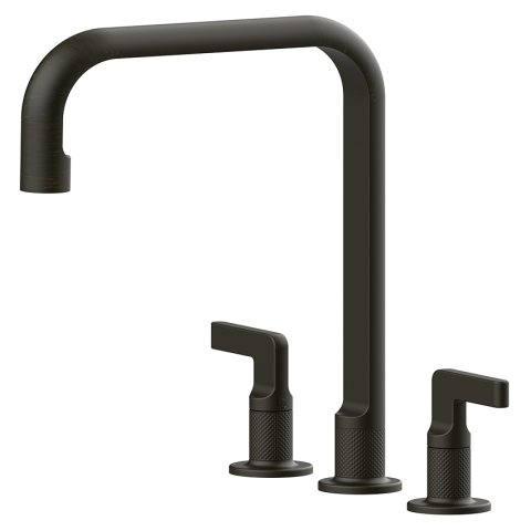 Змішувач кухонний на три отвори Gessi Inciso зістарена бронза (58701#187)