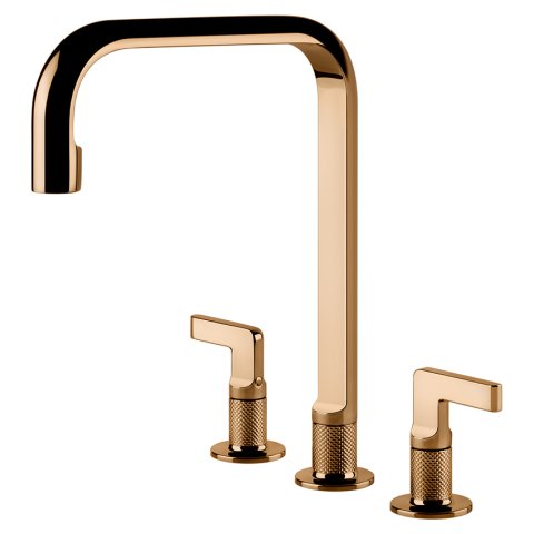 Змішувач кухонний на три отвори Gessi Inciso бронза PVD (58701#735)