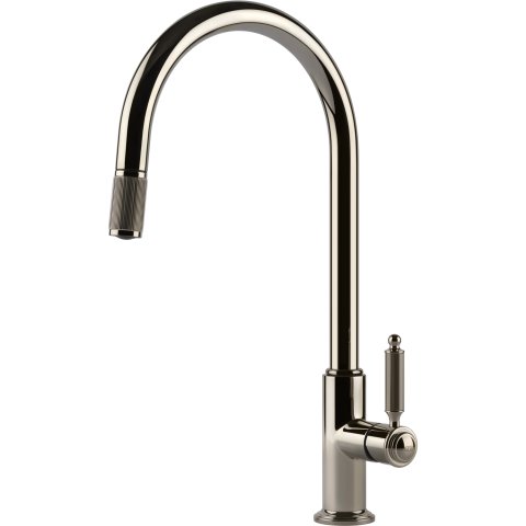 Змішувач кухонний з висувним виливом Gessi Venti20 нікель PVD (60622#720)