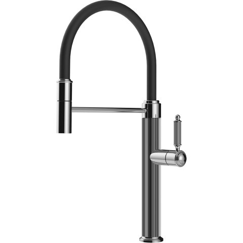 Змішувач кухонний з гнучким виливом Gessi Venti20 хром (60634#031)