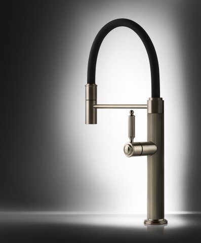 Змішувач кухонний з гнучким виливом Gessi Venti20 хром (60634#031)
