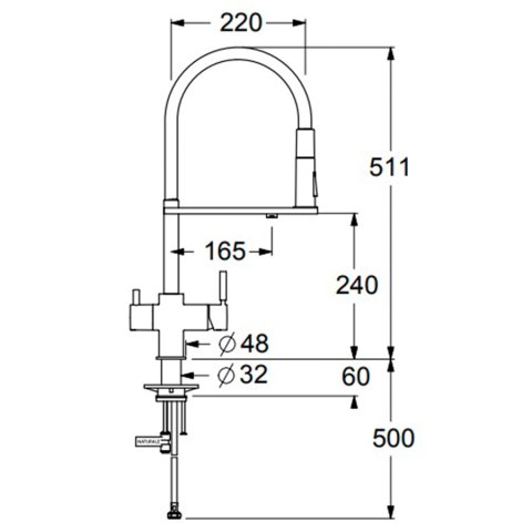 Смеситель кухонный Guglielmi Pura AP70010#05