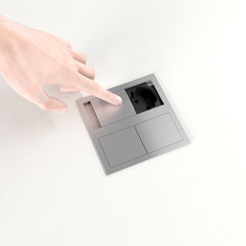 Розетковий блок ASA VersaHit Dual 1x220+1USB 5V IP54 матовий чорний (060.15F.00045)