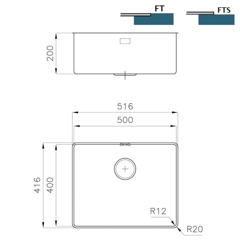 Кухонна мийка Foster Phantom Edge Copper 51x41 4350 008