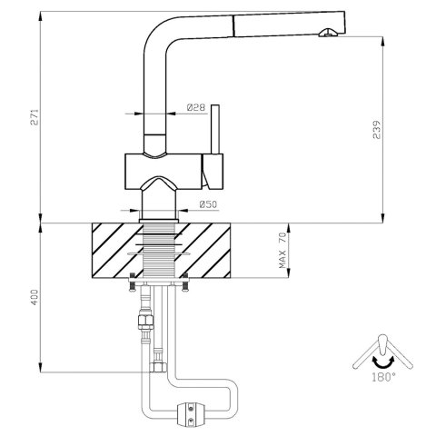 Змішувач кухонний Foster Atomo 8551 000