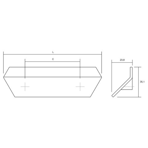 Меблева ручка накладна Viefe Plie 114×64×35 мм коричневий метал (0597.064.Z.M41)