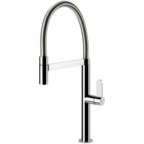 Змішувач кухонний з гнучким виливом Gessi Helium хром (50009#031)