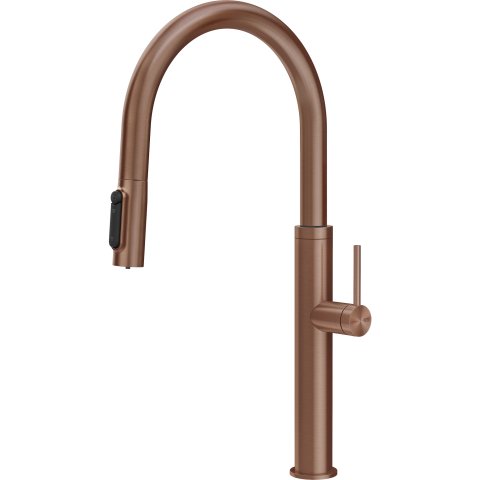 Змішувач кухонний з підключенням до фільтра Gessi 316 Kitchen Flessa мідь брашована PVD (60822#708)