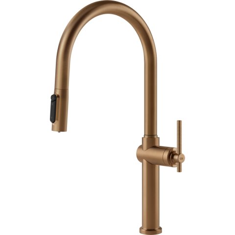 Смеситель кухонный с подключением к фильтру Gessi Habito бронза брашированная PVD (60872#726)