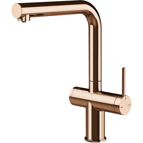 Змішувач кухонний з підключенням до фільтра Gessi Inedito мідь PVD (60571#030)