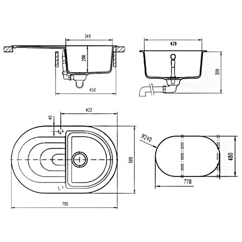 Кухонна мийка Teka Perla 45 B-TG (40144580) карбон