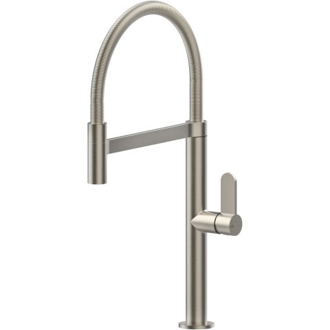 Змішувач кухонний з гнучким виливом Gessi Helium нержавіюча сталь (50009#149)
