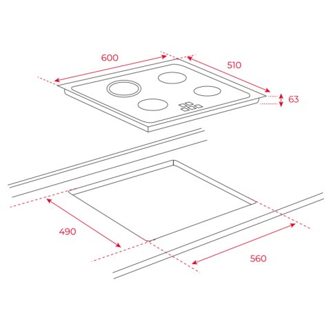 Електрична варильна поверхня Teka Easy TZ 6415 (40239040) чорне скло