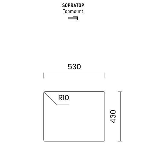 Кухонна мийка Tasca Canova PVD 54х44 CA50FC