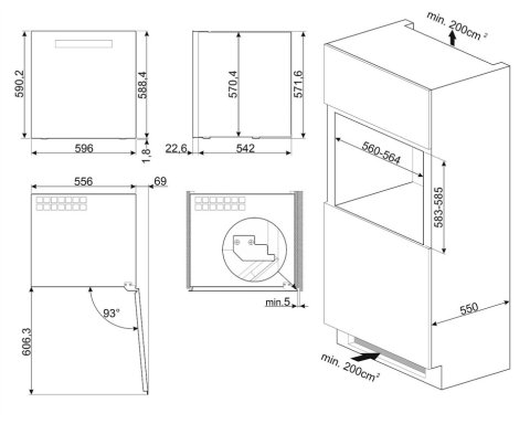 Винна шафа Smeg CVI129B3E