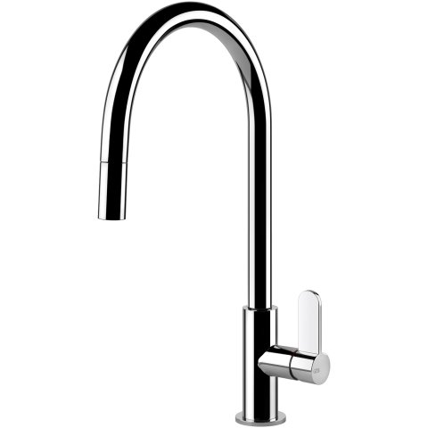 Змішувач кухонний з висувним виливом Gessi Helium хром (60077#031)