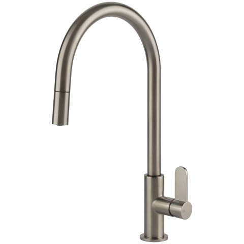 Змішувач кухонний з висувним виливом Gessi Helium нержавіюча сталь (60077#149)