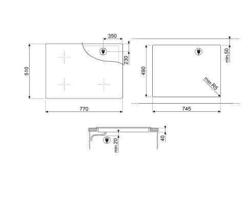 Варочная поверхность электрическая Smeg SE484EMTD