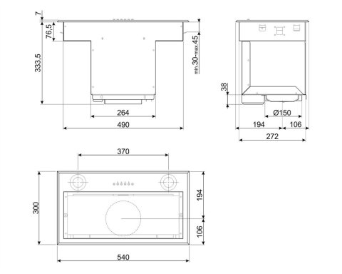 Витяжка Smeg KSEG58PXE