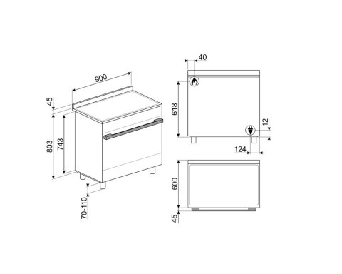 Варильний центр Smeg CPF9GPWH