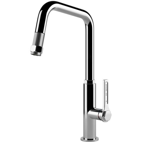 Смеситель кухонный с выдвижным изливом Officine Gessi хром (60053#031)